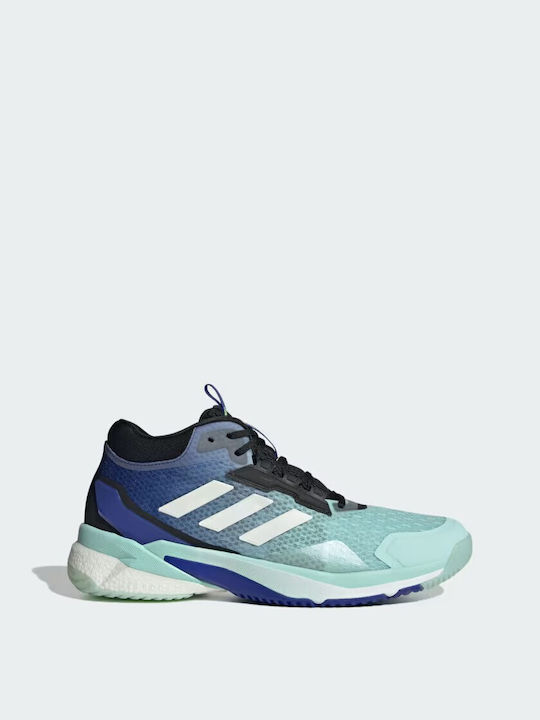 Adidas Crazyflight 5 Mid Sport Shoes Volleyball White / Sea Blue / Blue