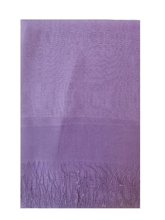 MI-TU Exclusive Women's Silk Scarf Lilac