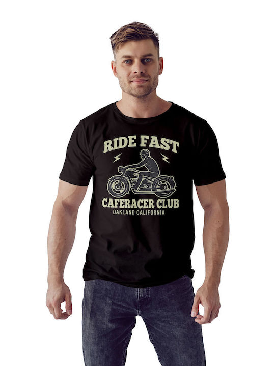 Pop Culture T-shirt Μαύρο Ride Fast