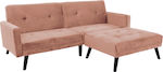 Living Room Furniture Set 2 seater & Stool Pink