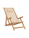 Deckchairs Wooden With Arms Beige