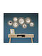 Mauro F Wall Mirror Full Length with Gold Metallic Frame Diameter 53.5cm 1pcs
