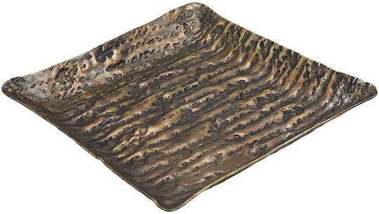 Fylliana Metallic Decorative Platter Fl7825 Bronze 25x25x3cm