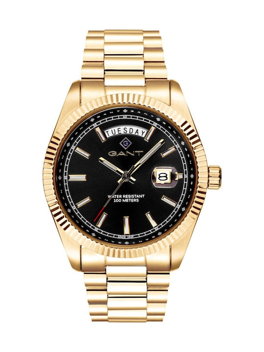Gant Fairfax Ανδρικό Ρολόι 41mm Χρονογράφος Μπαταρίας με Χρυσό Μεταλλικό Μπρασελέ