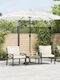 Round Metal Garden Parasol White F2.5xH2.5m