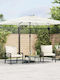 Umbrelă Rotundă Metalică Albă Φ2.38xÎ2.38m