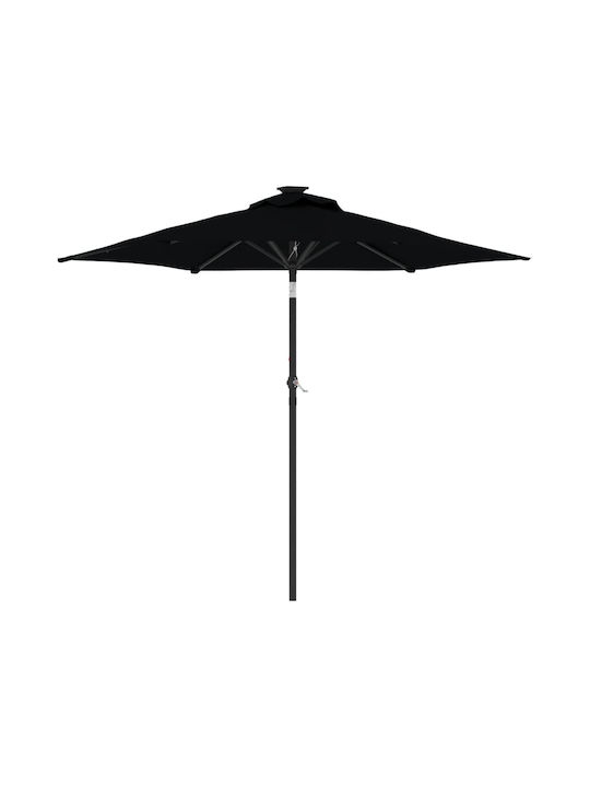 Umbrella Floor Round Metal Black with Base D2.12m