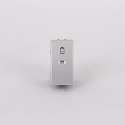 Eurolamp Vertiefter Elektrischer Wandtaster Silber