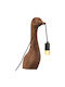 vidaXL Lamp Wall with Socket E27 Brown 12x12x42cm