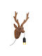 vidaXL Lamp Wall with Socket E27 Brown 28x20x40cm