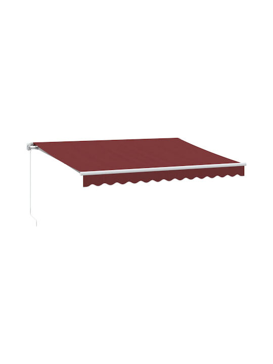 vidaXL Terrace Tent with LEDs Burgundy 3.5x2.5m