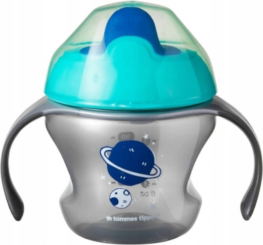 Tommee Tippee First Sippee Educational Sippy Cup Plastic with Handles Blue for 4m+m+ 150ml
