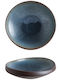 Ready Plate Soup made of Porcelain Blue with Diameter 17cm 6pcs