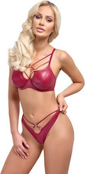 Cottelli Collection Wetlook Σετ Κόκκινο