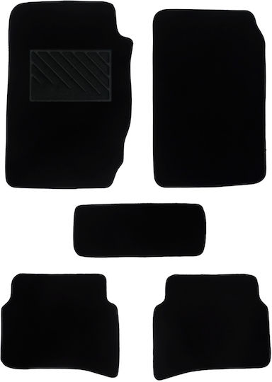 Autopataki Set of Front and Rear Mats 5pcs for Toyota Corolla E90 1987-1991 Black