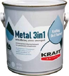 Kraft Metal 3in1 Σφυρηλατο Μπορντω 0,75l Βερνικοχρωμα Διαλυτου Απευθειας Στην Σκουρια