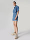 Women's Denim One-piece Suit Blue