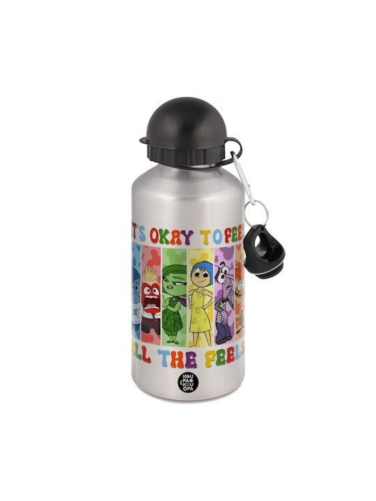 Koupakoupa Inside Out It's Okay To Feel All The Feels Wasserflasche Aluminium 503.2ml Silber
