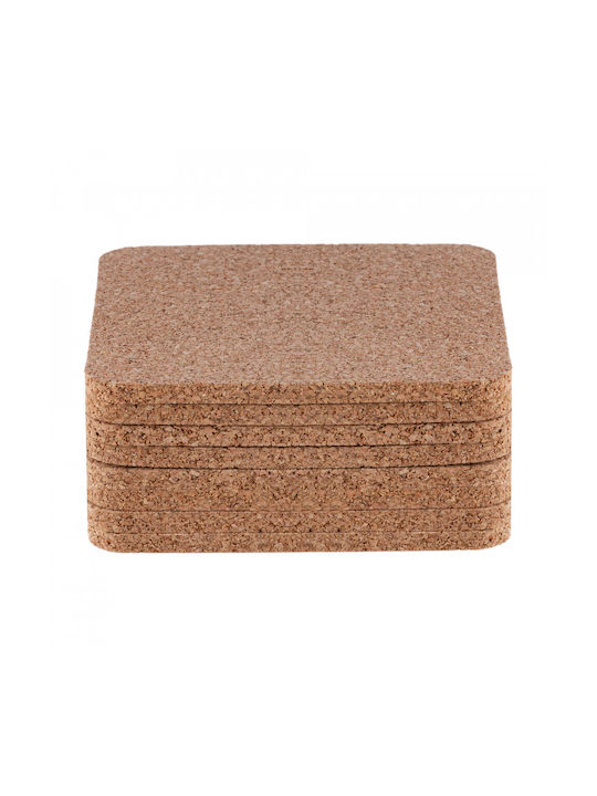 Untersetzer Kork Beige 8x8cm 10Stück