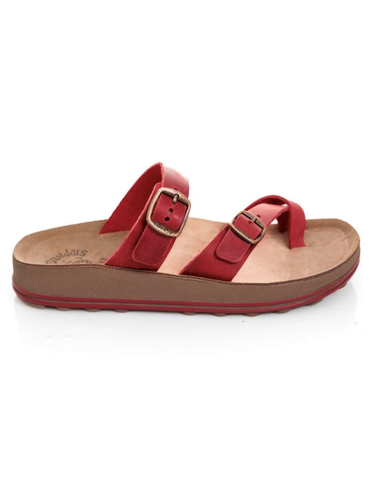 Fantasy Sandals Leather Women's Sandals Red