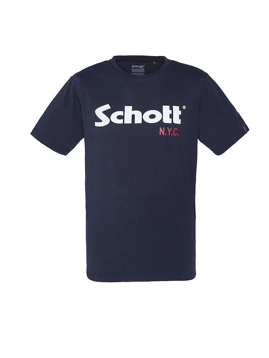 Schott Men's Short Sleeve T-shirt BLUE