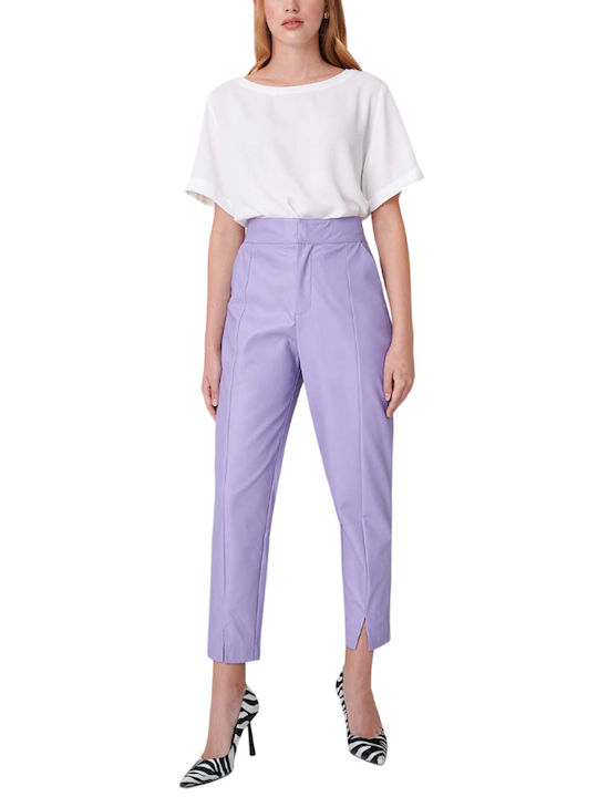 MY T Women's Fabric Trousers Lavender