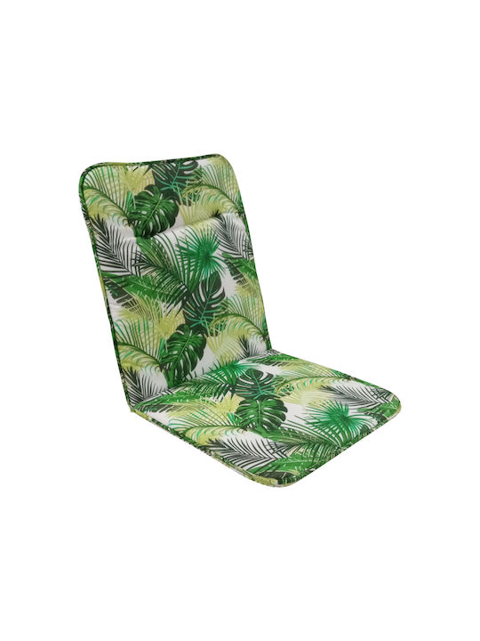 Chios Hellas Garden Chair Cushion with Back Tropical Green 45x90cm.