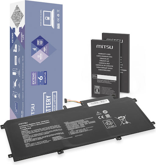 Mitsu Compatible Battery for Asus Zenbook Asus ZenBook UX305C, UX305F with 3610mAh