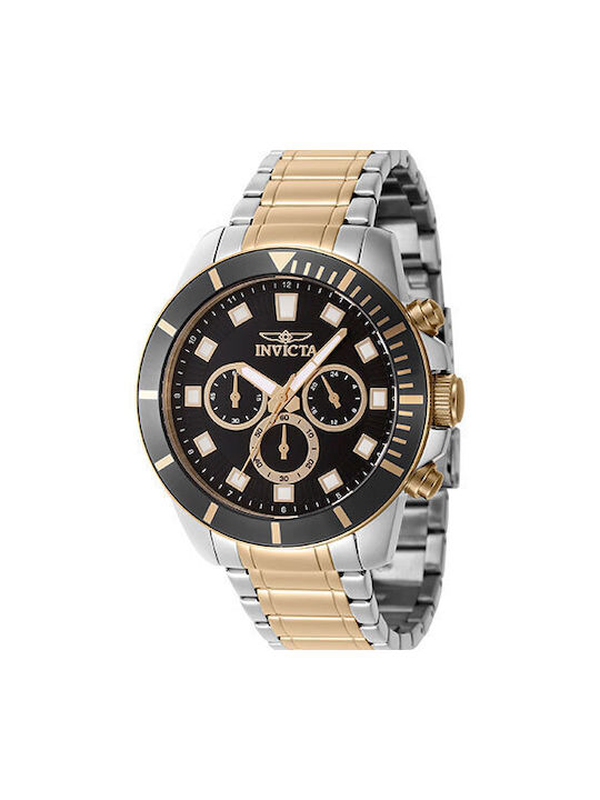 Invicta Uhr Chronograph Batterie mit Gold Metal...