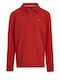 Kids' Polo Long Sleeve Red Essential