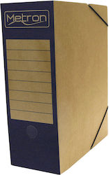 Metron Paper File Box with Rubber Band 33x12x25cm