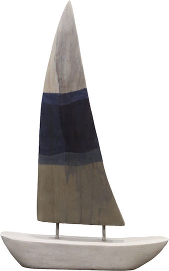 Inart Декоративен Металик Кораб 30.5x5x48.5см