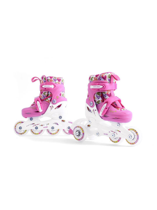 SMJ Sport Kids Adjustable Inline Rollers Pink