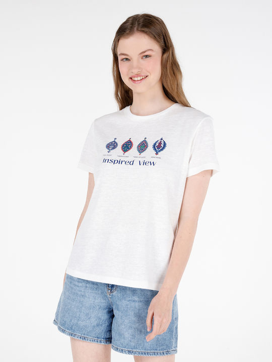 Colin's Feminin Tricou White