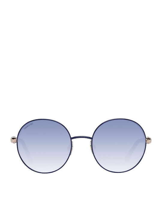 Swarovski Women's Sunglasses with Blue Metal Frame and Pink Lens SK0260 92X