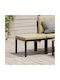 Scaun Metalic Cub Pentru Exterior Cu Pernă Negru 55x55x39.5cm