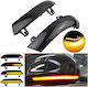 M-tech 242459 Φλας Καθρέπτη Vw Golf V 5 03-08 Jetta Passat B6 3c Sharan Superb Dynamic Led Μαύρα 2 Τεμάχια