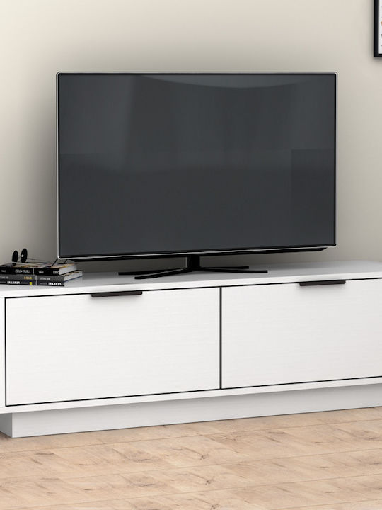 Έπιπλο Τηλεόρασης Lisa Λευκό Μ140xΠ35xΥ43cm