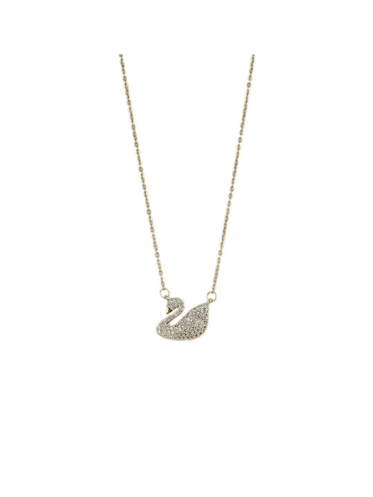 Swan Necklace Chain Dj-107 Gold