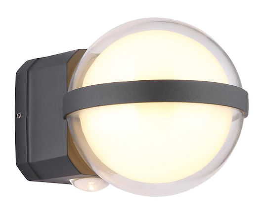 Globo Lighting Wall-Mounted Outdoor Ceiling Light LED IP54 12W with Warm White Light 10.5x11εκ.