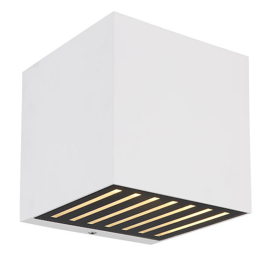 Globo Lighting Wall-Mounted Outdoor Ceiling Light LED IP54 6W with Warm White Light Double Beam 10x10εκ.
