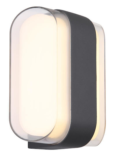 Globo Lighting Wall-Mounted Outdoor Ceiling Light LED IP54 12W with Warm White Light 16x12.5εκ.
