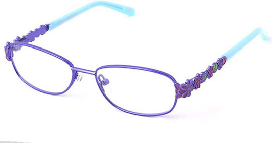 Skechers Children's Metal Eyeglass Frame Purple SK1537 PURTL