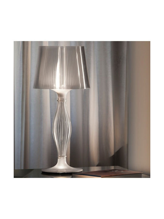 Slamp Lampă de masă pentru Soclu E27 cu Abajur Transparent și Bază