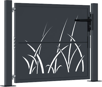 vidaXL Κήπου Fence Gate in Gray Color 80cm x 1.05m