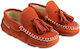 Babywalker Orange Baptism Moccasins