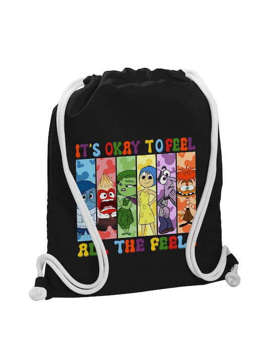 Koupakoupa Inside Out It's Okay To Feel All The Feels Gym Backpack Black