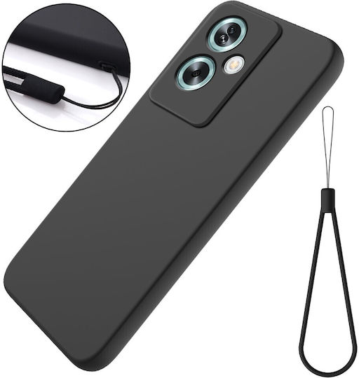 Back Cover Silicon cu Curea Negru (OnePlus Nord N30 SE)