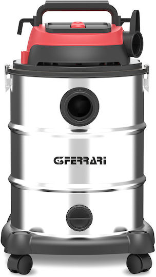G3Ferrari Σκούπα Υγρών / Στερεών 1200W με Ανοξείδωτο Κάδο 30lt
