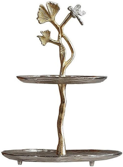 Artekko Μεταλλική Εταζέρα Χρυσή Ø28xY40.5cm Π28xΜ28xΥ40.5cm Artekko Μεταλλική Εταζέρα Χρυσή Ø28xY40.5cm Π28xΜ28xΥ40.5cm